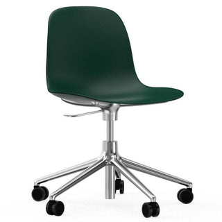 Normann Copenhagen Form polypropylene swivel chair with 5 wheels, aluminium legs and gas lift - Buy now on ShopDecor - Discover the best products by NORMANN COPENHAGEN design