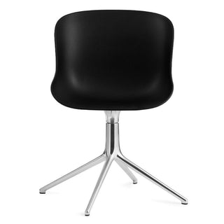 Normann Copenhagen Hyg polypropylene swivel chair with 4 aluminium legs - Buy now on ShopDecor - Discover the best products by NORMANN COPENHAGEN design