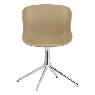 Normann Copenhagen Hyg polypropylene swivel chair with 4 aluminium legs - Buy now on ShopDecor - Discover the best products by NORMANN COPENHAGEN design