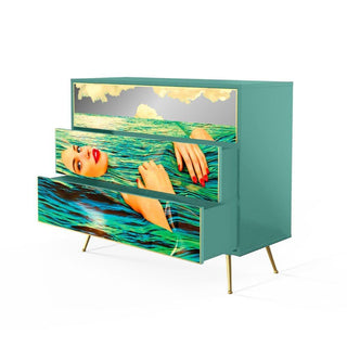 Seletti Toiletpaper Furniture Seagirl chest of 3 drawers - Buy now on ShopDecor - Discover the best products by TOILETPAPER HOME design